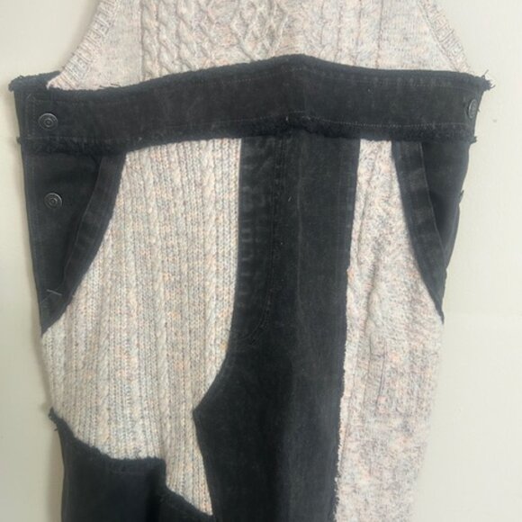 Free People We The Free Brighton Skirtall Overall Knit Denim Dress - Picture 10 of 16